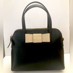 Kate Spade New York Robinson Street Maise Satchel Black with Tan Bow Never used!